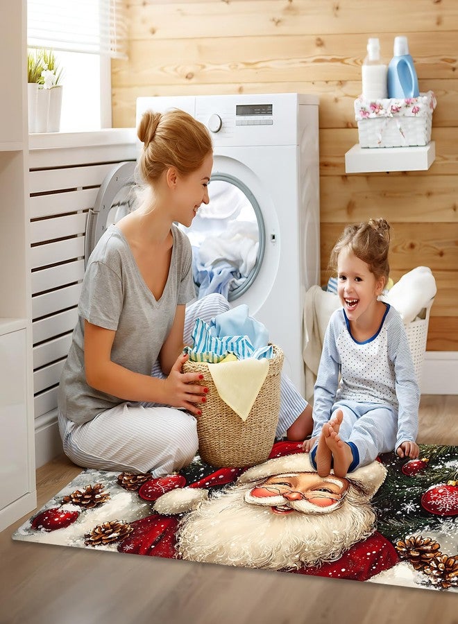 THISFIND Christmas Laundry Room Runner Rug 20x47 inch Holiday Decor Runners for Kitchen Non-Slip Waterproof Long Carpet for Living Room Laundry (#13, 20x47 inch) - Image 4